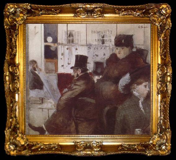 framed  Jean-Louis Forain In the  Cafe, ta009-2